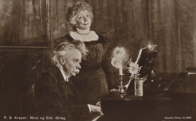 Edvard e Nina Grieg al pianoforte da Peder Severin Krøyer