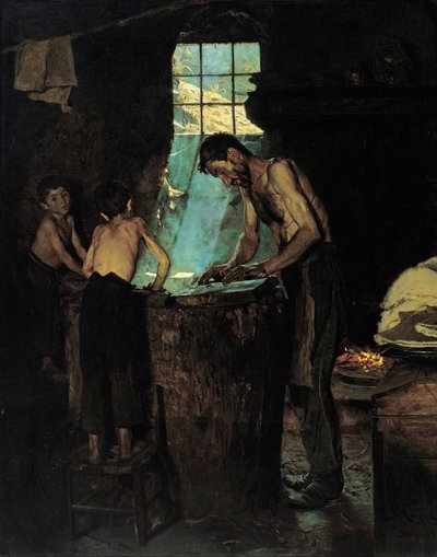 Cappellai del villaggio italiano da Peder Severin Krøyer