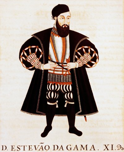 Estevao Da Gama (ca 1505-1576), miniatura da Brieve Tratado o Epilogo dos Vizos-Reys de India da Pedro Barretto de Resende