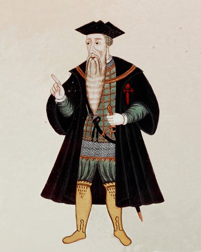 Ritratto a figura intera di Alfonso de Albuquerque (1453-1515), navigatore e conquistatore portoghese, soprannominato 