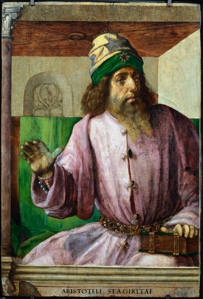 Aristotele, filosofo e scienziato greco antico da Pedro Berruguete