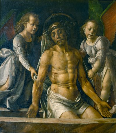 Pietà con due angeli, 1480 da Pedro Berruguete