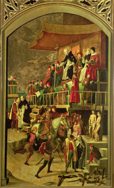 San Domenico Presiede il Rogo degli Eretici da Pedro Berruguete