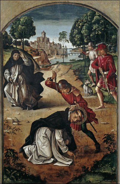 La morte di San Pietro da Verona, 1493-1499 da Pedro Berruguete