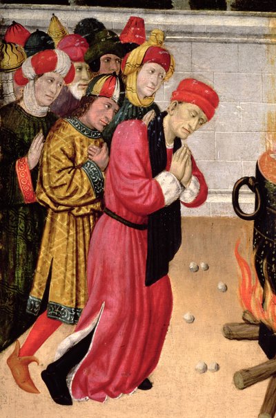 Un gruppo di fedeli convertiti, (dettaglio) dall