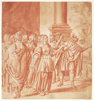 Santo circondato da angeli, bozzetto per pala d
