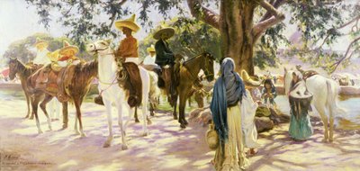 Giorno di mercato a San Gabriel (1909), Messico da Pedro Ribera