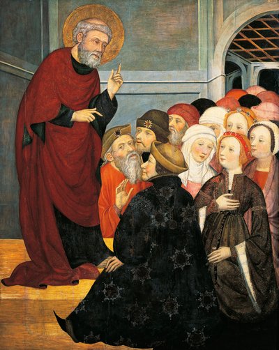 San Pietro che predica, di Pedro Serra (attivo 1363-1399) da Pedro Serra