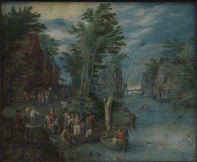 Villaggio su un fiume da Peeter Gijsels