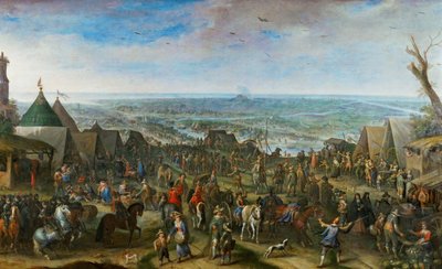 Soldati in un campo (rame) da Peeter Snayers