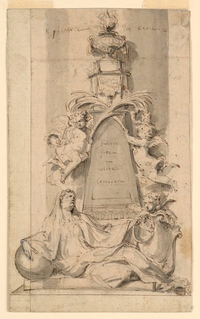 Progetto per il monumento per van der Cammen-Henriques nella chiesa di San Gumarus, Lier da Peeter Verbrugghen II
