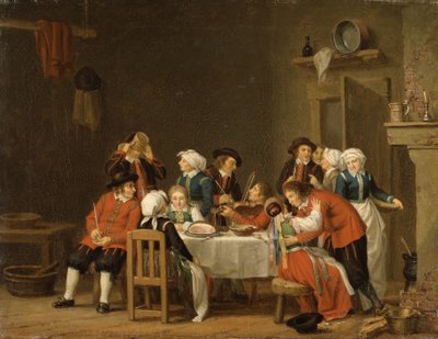 Scena conviviale in una casa di contadini da Pehr Hilleström