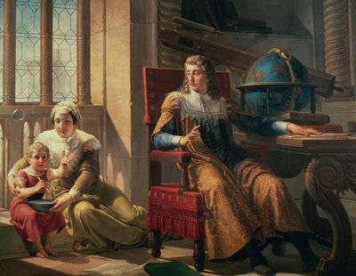Scoperta della rifrazione della luce di Isaac Newton (1642-1727) da Pelagio Palagi