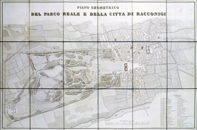 Piano del Parco Reale e della città di Racconigi da Pelagio Palagi