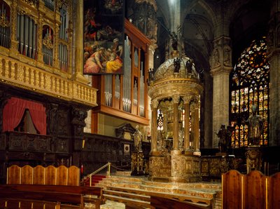 Italia, Duomo di Milano, Presbiterio con tabernacolo di Pellegrino Tibaldi detto Pellegrini da Pellegrino Tibaldi