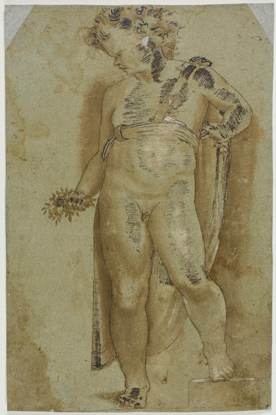 Putto che tiene fiori da Pellegrino Tibaldi
