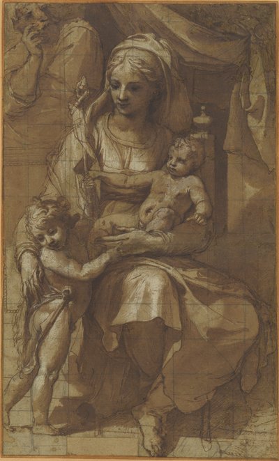 La Sacra Famiglia con il bambino Giovanni Battista da Pellegrino Tibaldi