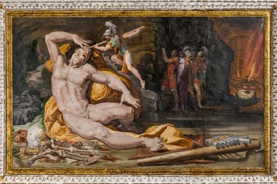 Ulisse acceca Polifemo (dettaglio) da Pellegrino Tibaldi