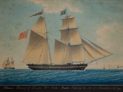 Schooner Hermes di Dundee che entra a Marsiglia da Pelligure Pelligure