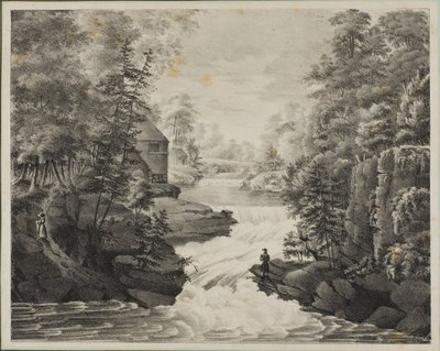 Paesaggio con cascata da Pendleton