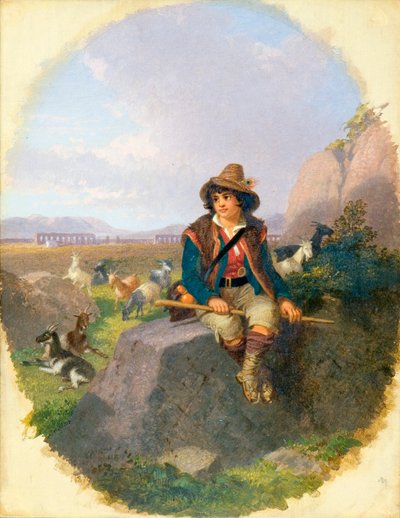 Un capraio nella Campagna Romana da Penry Williams