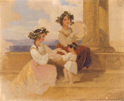Ragazze contadine - Sorrento, 1820-1885 da Penry Williams