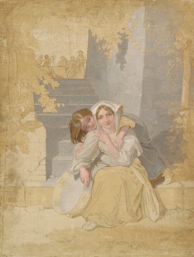 Il tamburello, 1820-1885 da Penry Williams