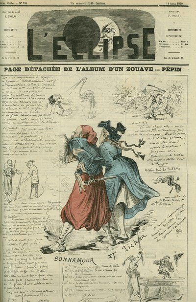 Pagina staccata di un album di Zuavi. Copertina in "L
