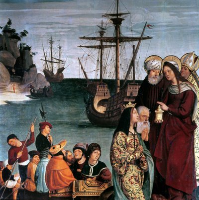 Maria Maddalena che sale su una nave, dall