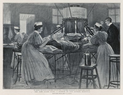 La nuova cura della luce: uno schizzo nel London Hospital da Percy F.S. Spence