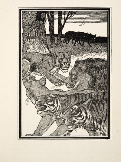 Una leonessa riconoscente, da A Hundred Anecdotes of Animals, pub. 1924 da Percy J. Billingshurst