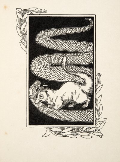 Distruttori di serpenti, da Cento aneddoti di animali, pub. 1924 (incisione) da Percy J. Billingshurst