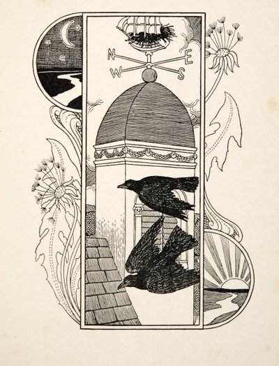 Corvi strani, da Cento aneddoti di animali, pub. 1924 da Percy J. Billingshurst