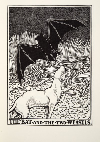 Il pipistrello e le due donnole, dalle Favole di Fontaine da Percy J. Billingshurst