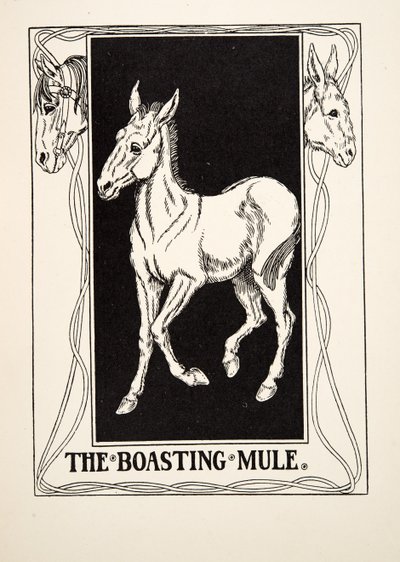 Il Mulo Vantatore, da Cento Favole di Esopo, pub.1903 da Percy J. Billingshurst