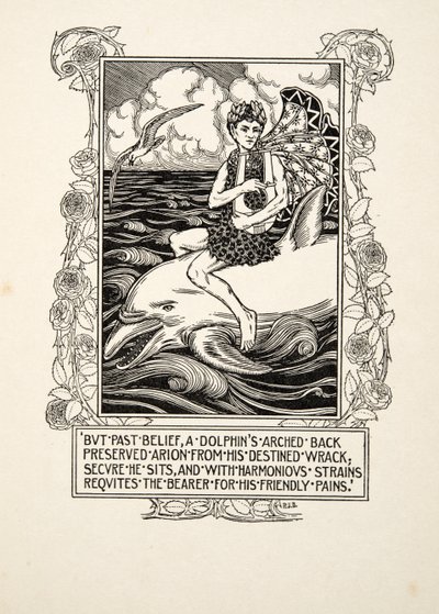 Il delfino, da A Hundred Anecdotes of Animals, pub. 1924 da Percy J. Billingshurst