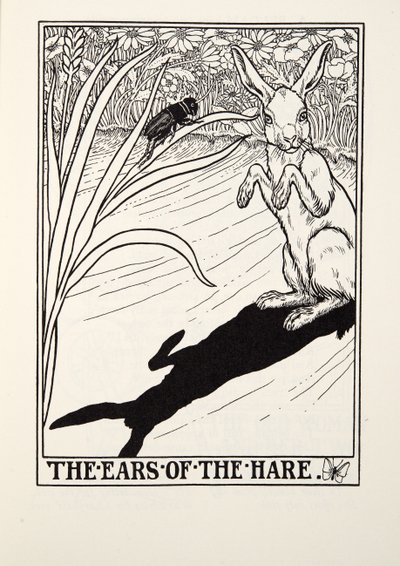 Le orecchie della lepre, dalle Favole di Fontaine, pub. 1905 da Percy J. Billingshurst