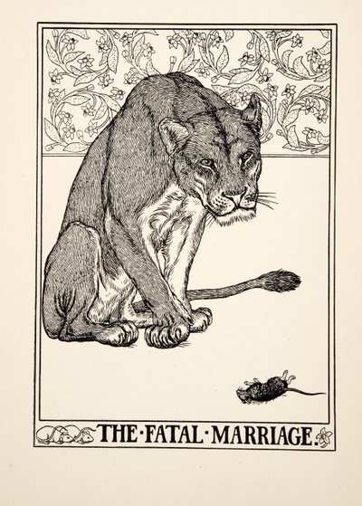 Il Matrimonio Fatale, da Cento Favole di Esopo, pub.1903 da Percy J. Billingshurst