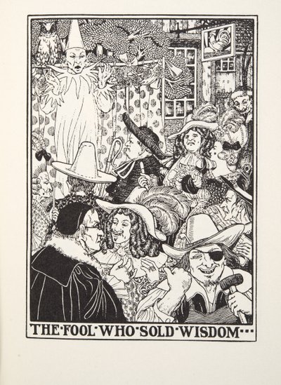 Il pazzo che vendette saggezza, dalle Favole di Fontaine, pub. 1905 (incisione) da Percy J. Billingshurst