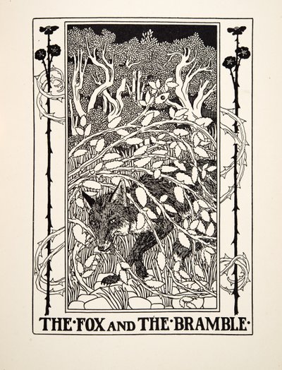 La Volpe e il Rovo, da Cento Favole di Esopo, pub.1903 da Percy J. Billingshurst