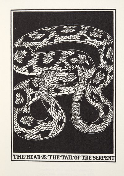 La Testa e la Coda del Serpente, da Fontaine Fables, pub. 1905 da Percy J. Billingshurst