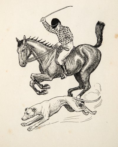 Il cavallo e il levriero, da Cento aneddoti di animali, pub. 1924 da Percy J. Billingshurst