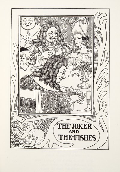 Il Giullare e i Pesci, da Favole di Fontaine, pub. 1905 (incisione) da Percy J. Billingshurst