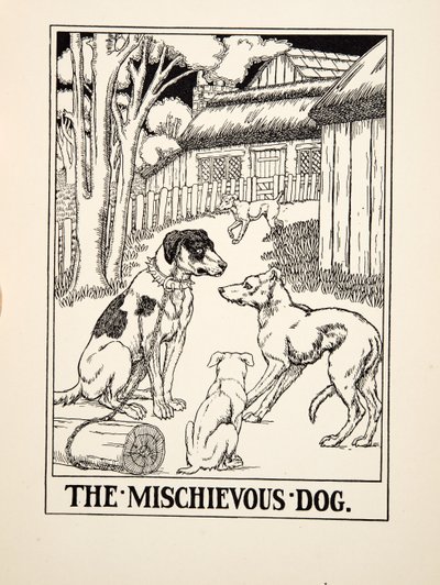 Il cane dispettoso, da Cento favole di Esopo, pub.1903 da Percy J. Billingshurst