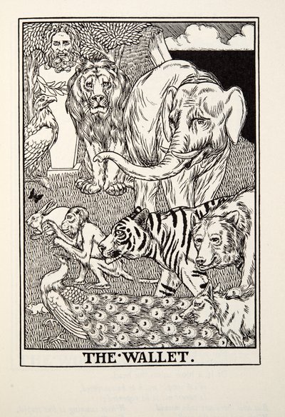 Il portafoglio, da Fontaine Fables, pub. 1905 da Percy J. Billingshurst
