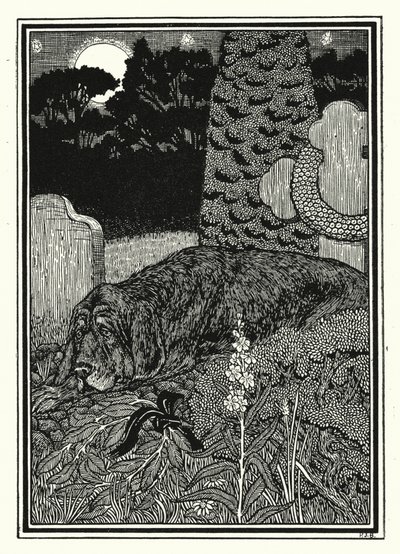 Il cane di Montargis (litografia) da Percy James Billinghurst