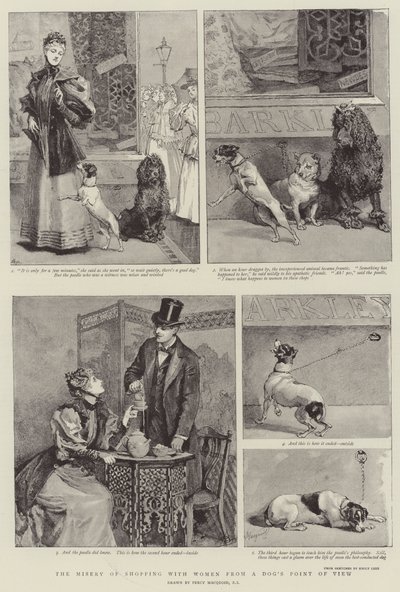 La miseria dello shopping con le donne dal punto di vista di un cane da Percy Macquoid