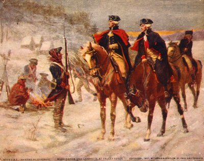 Washington e Lafayette a Valley Forge da Percy Moran