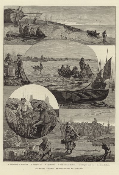 Le Nostre Industrie della Pesca: Pesca dello Sgombro a Eastbourne da Percy Robert Craft