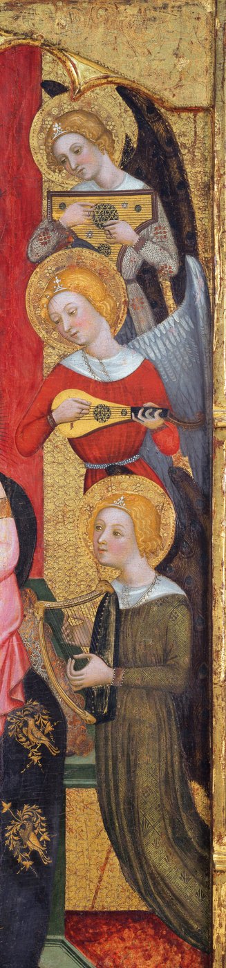 Madonna con angeli che suonano musica (dettaglio), ca 1380 da Pere Serra